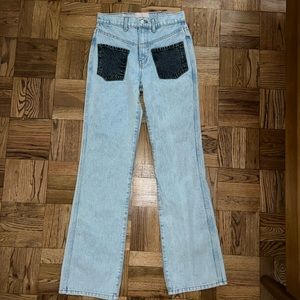 Revice Denim Mid-High Rise Pocket Detail Jeans